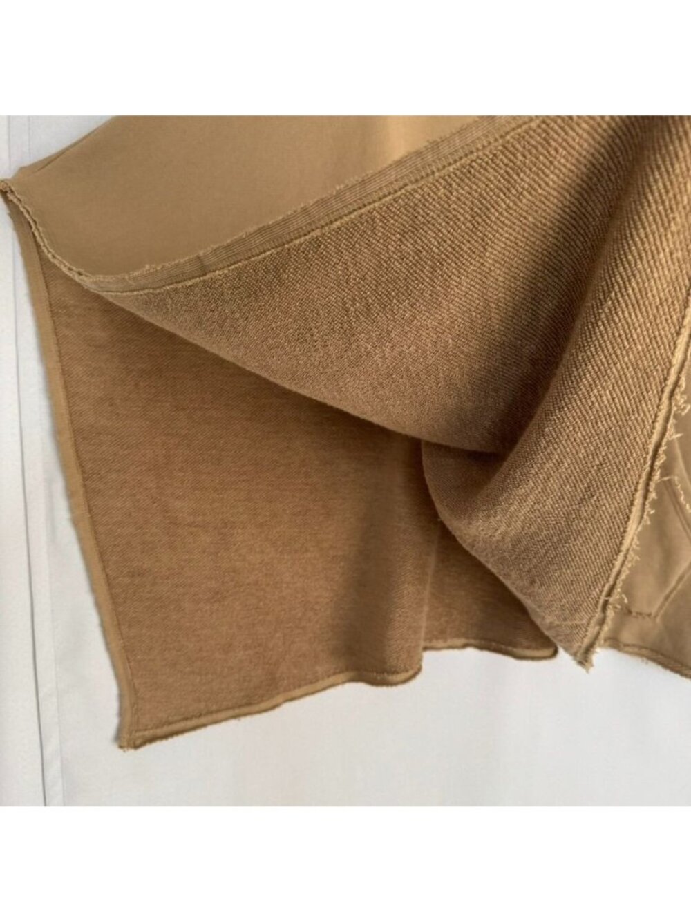 ATM Anthony Thomas Melillo Nude French Terry Hooded Open Sided Poncho One Size - Picture 6 of 14